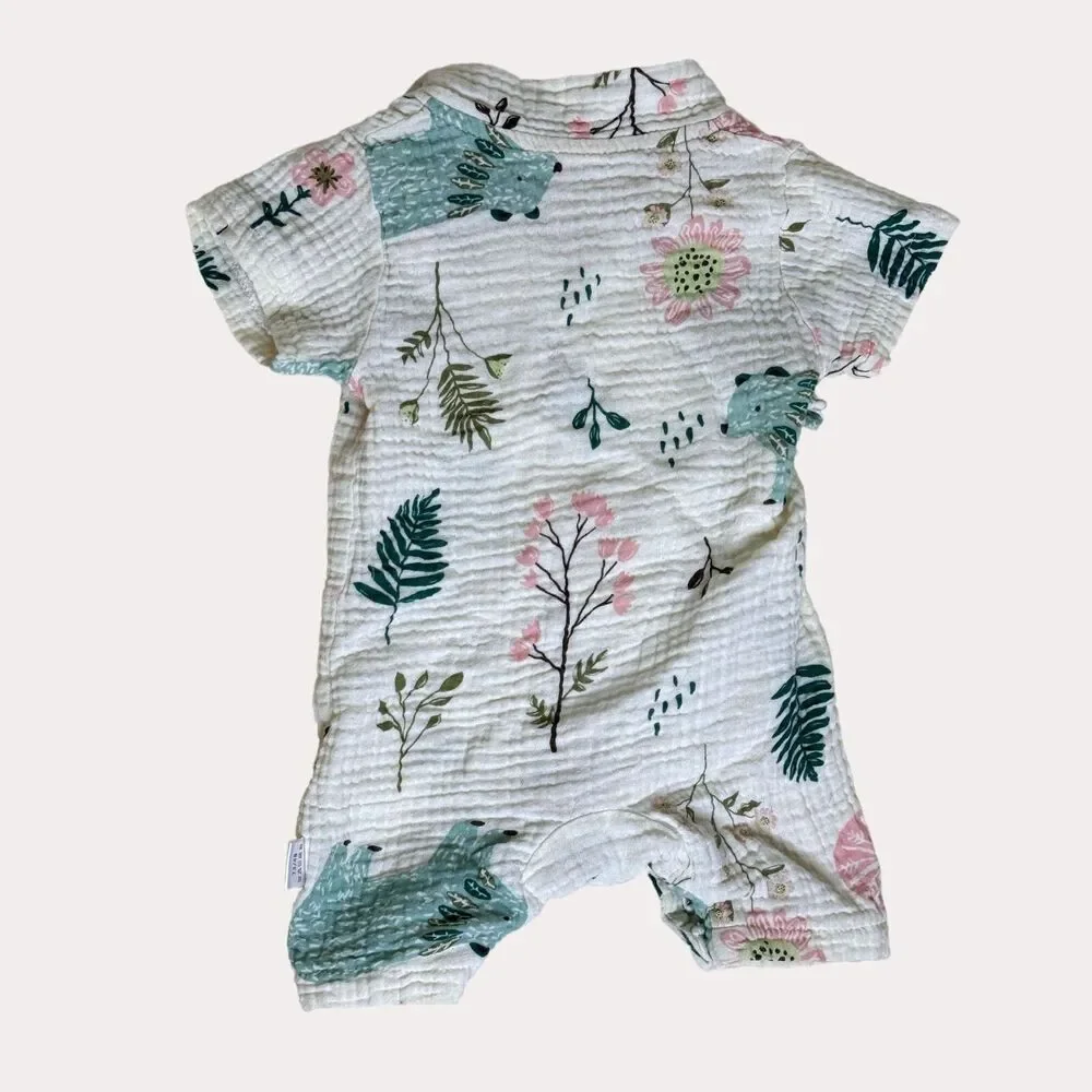 Pauboli Kimono Romper Bear Floral Muslin Baby Girl Infant 3 6 Month?